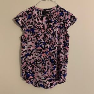 J. CREW Flutter Sleeve 100% Silk  Blouse Size 2